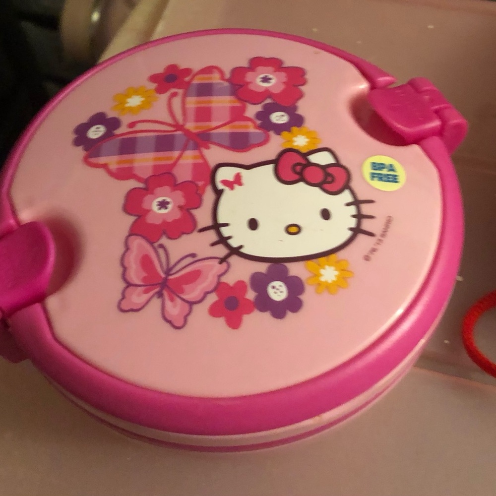 Sanrio Hello kitty Butterfly bento lunch box removable tray Container